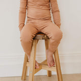 2pc Long Sleeve Pajama Set - Pecan