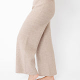 Women's Luxe Wide Leg Sweater Pant - Oatmeal