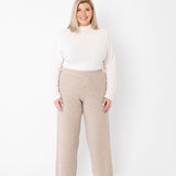 Women's Luxe Wide Leg Sweater Pant - Oatmeal
