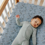 Premium Knit Fitted Crib Sheet - Starships