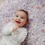 Premium Knit Fitted Crib Sheet - Flora