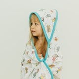 Premium Baby Knit Hooded Towel - CoComelon Friends