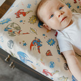 Premium Knit Diaper Changing Pad Cover - Justice League