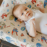 Premium Knit Diaper Changing Pad Cover - Justice League