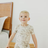 2pc Short Sleeve Pajama Set - Jurassic Park Fossils