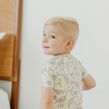 2pc Short Sleeve Pajama Set - Jurassic Park Fossils