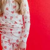 2pc Long Sleeve Pajama Set - Strawberry