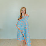 Premium Big Kid Hooded Towel - Clementine