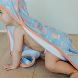 Premium Baby Knit Hooded Towel - Clementine