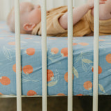 Premium Knit Fitted Crib Sheet - Clementine