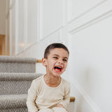 2pc Rib Knit Long Sleeve Pajama Set - Moonstone