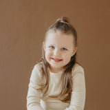 2pc Rib Knit Long Sleeve Pajama Set - Moonstone