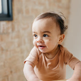 Short Sleeve Bodysuit - Pecan