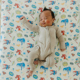 Premium Knit Fitted Crib Sheet - Justice League
