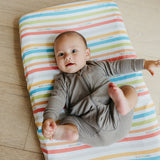 Premium Knit Diaper Changing Pad Cover - CoComelon Stripe