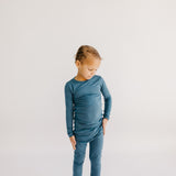 2pc Long Sleeve Pajama Set - Steel