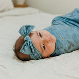 Knit Headband Bow - Starships