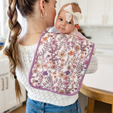 3 Pack Premium Burp Cloths - Flora