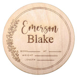 Personalized Wooden Announcement Sign - Olive Branch