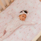 Premium Knit Fitted Crib Sheet - Adelia
