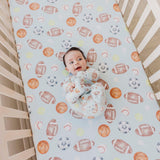 Premium Knit Fitted Crib Sheet - Sports Medley