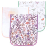 3 Pack Premium Burp Cloths - Flora