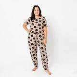 Women's Short Sleeve Pajamas - Gemma In Tan