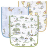 3 Pack Premium Burp Cloths - Hundred Acre Wood