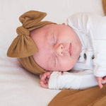 Knit Headband Bow - Camel