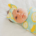 Knit Swaddle Blanket - Lemon