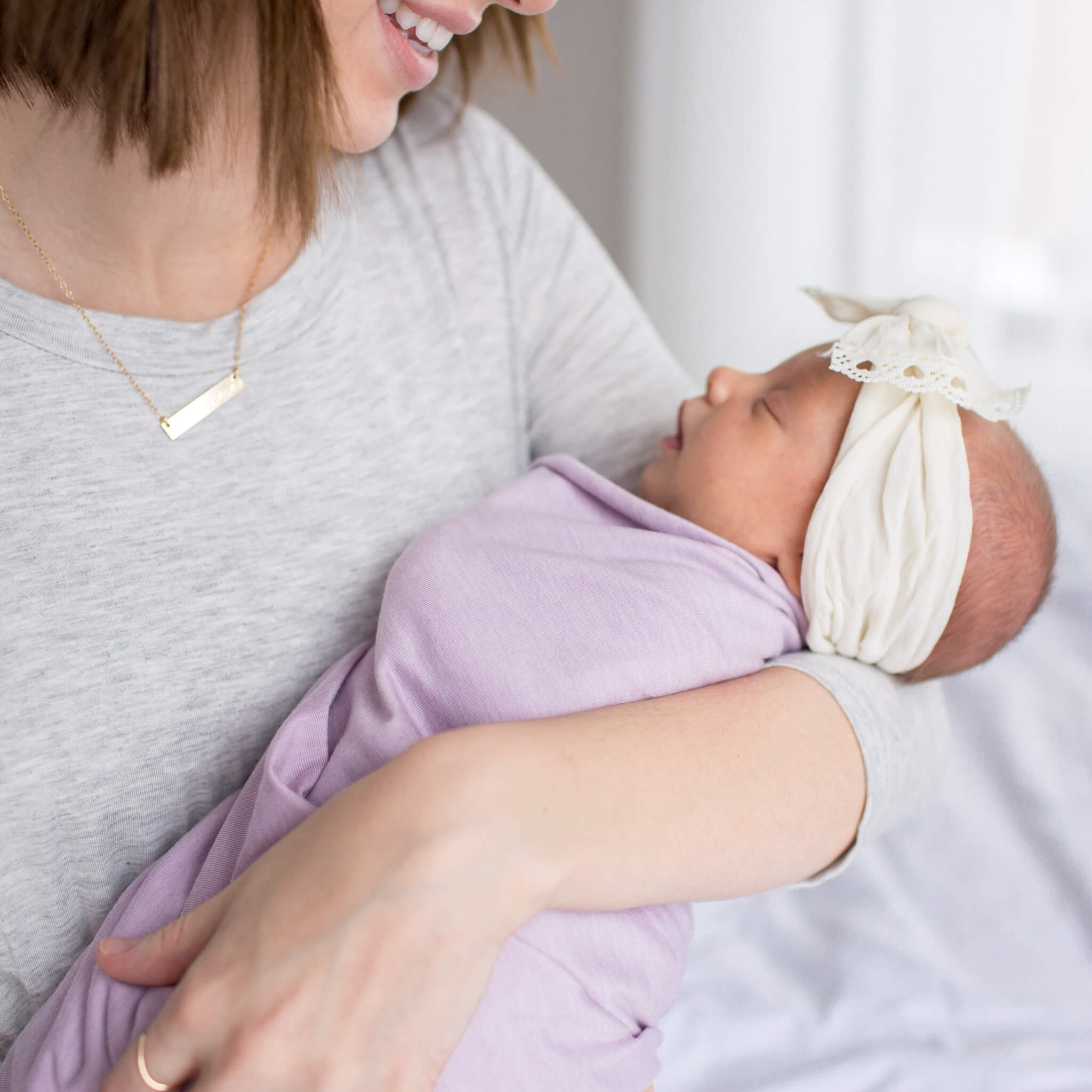 Knit Swaddle Blanket - Lily