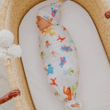 Knit Swaddle Blanket - Sesame Friends