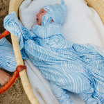 Knit Swaddle Blanket - Surf