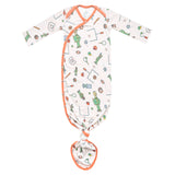 Newborn Knotted Gown - Sesame Street Varsity Friends
