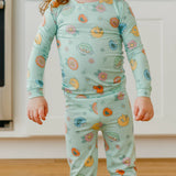 2pc Long Sleeve Pajama Set - Sesame Street Retro Floral