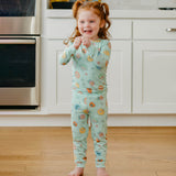 2pc Long Sleeve Pajama Set - Sesame Street Retro Floral