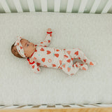 Footed Baby Pants - Strawberry