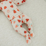 Footed Baby Pants - Strawberry