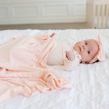 Newborn Knotted Gown - Blush