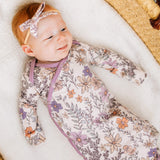 Newborn Knotted Gown - Flora