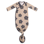 Newborn Knotted Gown - Gemma In Tan