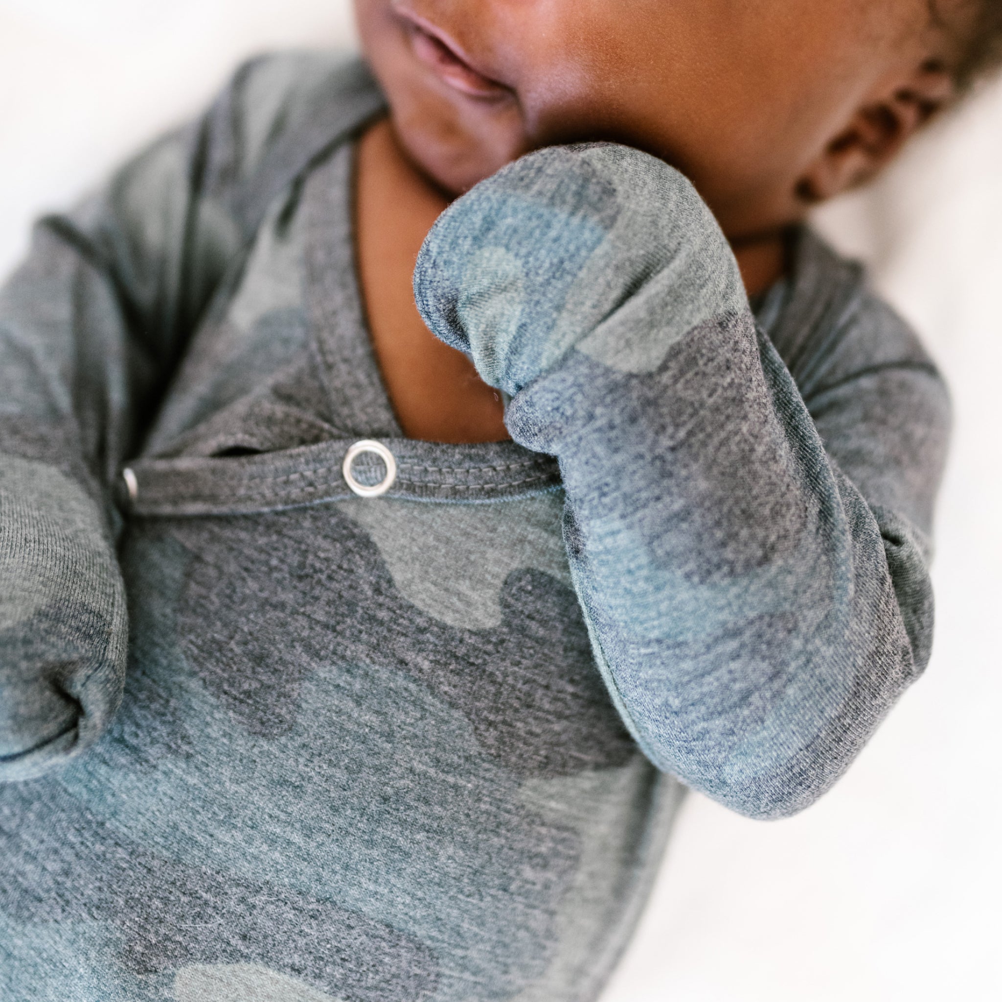 Newborn Knotted Gown - Hunter