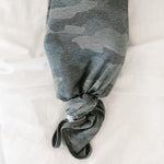 Newborn Knotted Gown - Hunter