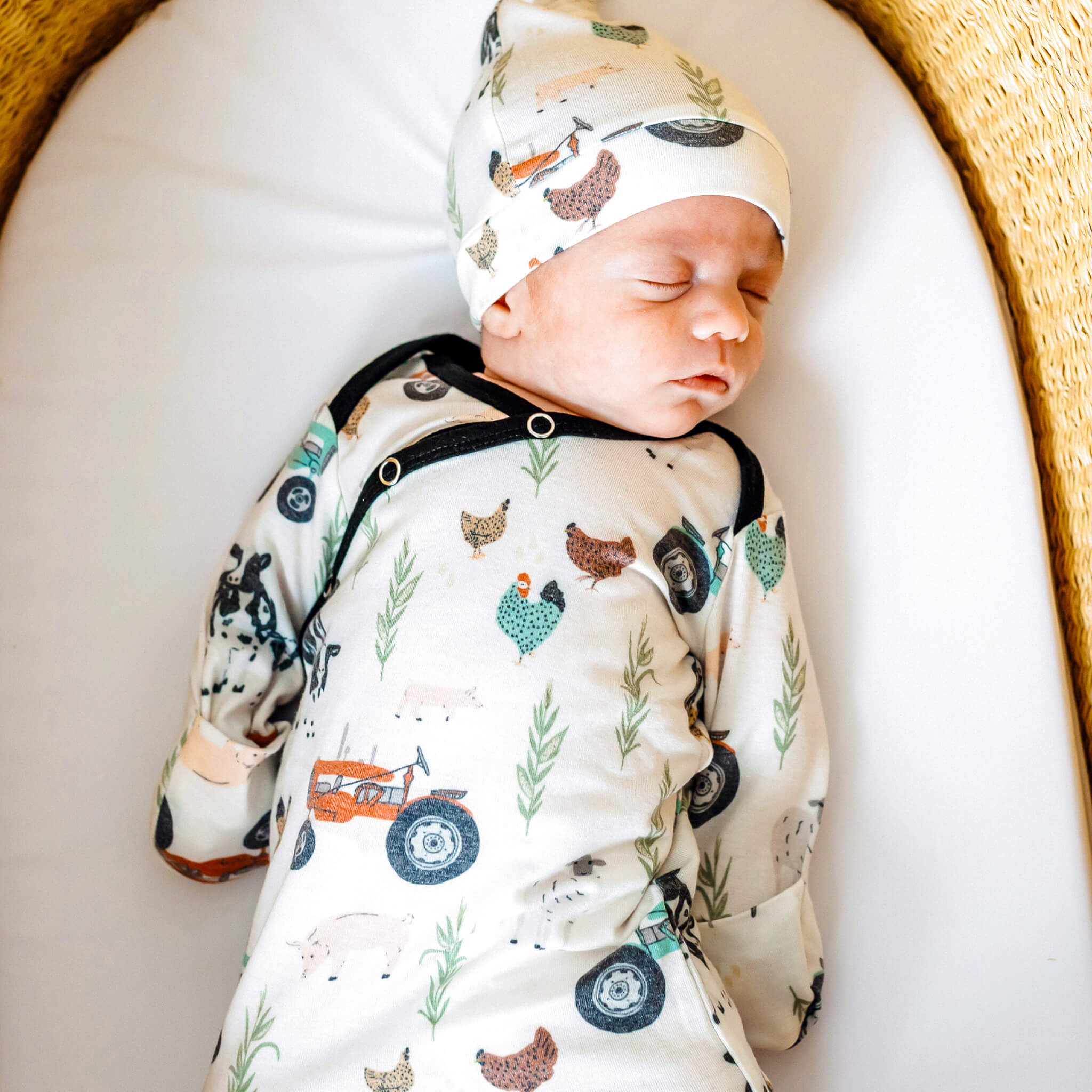 Newborn Knotted Gown - Jo