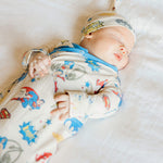 Newborn Knotted Gown - Justice League