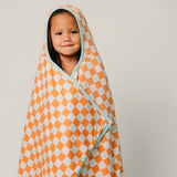 Premium Big Kid Hooded Towel - Mickey Mouse Check