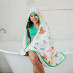 Premium Big Kid Hooded Towel - Sesame Friends