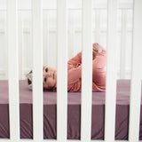Premium Knit Fitted Crib Sheet - Plum