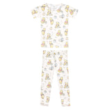 2pc Short Sleeve Pajamas with Pants - Hunny