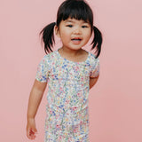 2pc Short Sleeve Pajamas with Pants - Josie